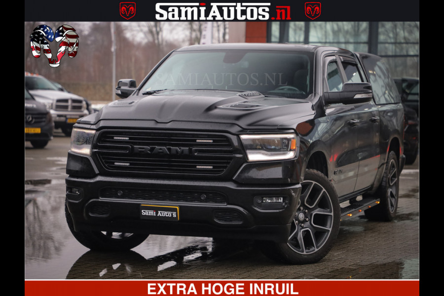 Dodge Ram 1500 SPORT 5.7 V8 HEMI | HUIF | 4x4 | OPEN UITLAAT KLEP | PANORAMA DAK | CREW CAB | 5 PERSOONS DUBBELE CABINE DC | GRIJSKENTEKEN |