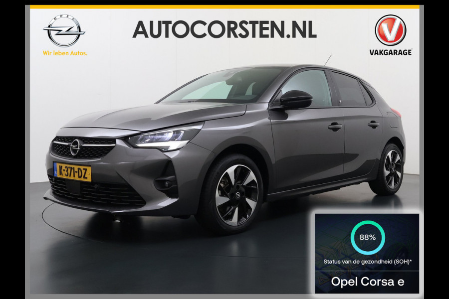 Opel CORSA-E GS Line 50kWh Apple Carplay Android Auto Stoel+Stuurverwarming Navi Ecc Cruise Control SOH 88% Lmv Privacy Glas Led Keyless Regen-Lichtsensor Sportstoelen Verkeersbord detectie Origineel Nederlandse Auto in de sportieve GS uitvoering