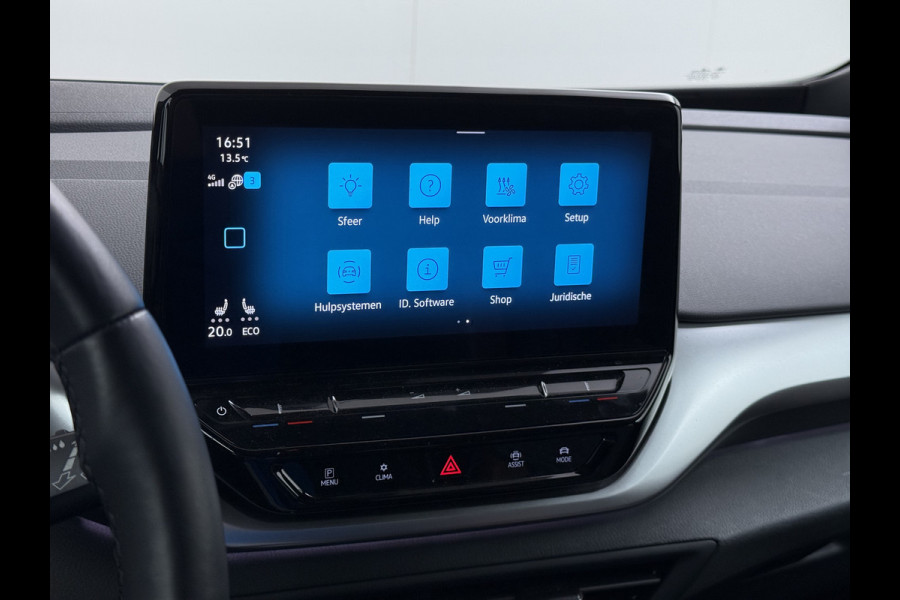 Volkswagen ID.4 204PK First 77kWh SOH 90% Leer/Alcantara Adap.Cruise Camera Apple Carplay Android Navi Ecc Pdc-a+v Lmv 20" Stoel+Stuurverwarming Led Bordherkenning Voor-Klimatisering Semi-Autopilot App-Connect E-sound Front-Assist Origineel Nederlandse Auto