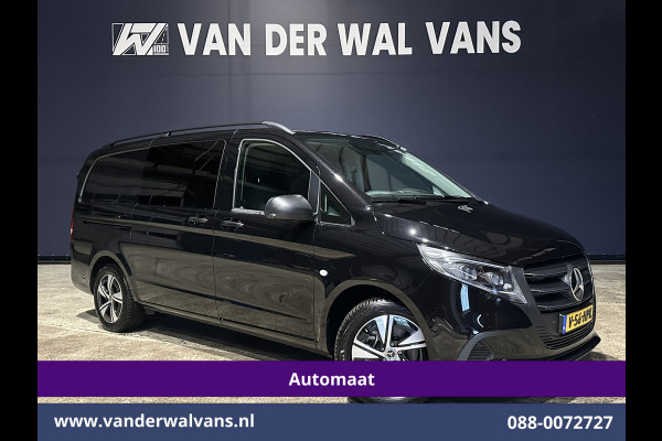 Mercedes-Benz Vito 116 CDI 164pk 9G-Tronic Automaat L2H1 Dubbele Cabine Fabrieksgarantie Euro6 Airco | 2x zijdeur | 5-Zits | 360 graden Camera | Na LED, LM velgen, 2500kg Trekhaak, Adaptieve Cruisecontrol, Parkeersensoren, Isofix, MBUX