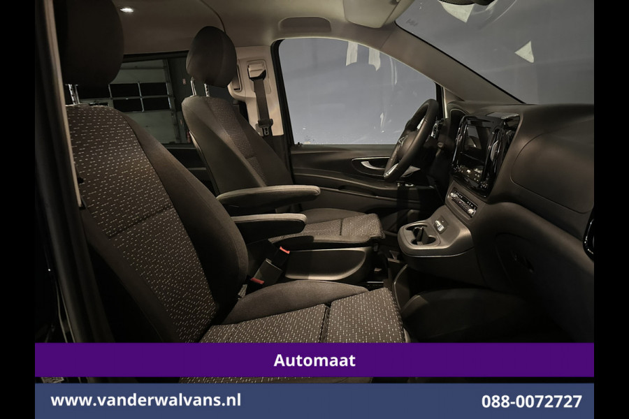 Mercedes-Benz Vito 116 CDI 164pk 9G-Tronic Automaat L2H1 Dubbele Cabine Fabrieksgarantie Euro6 Airco | 2x zijdeur | 5-Zits | 360 graden Camera | Na LED, LM velgen, 2500kg Trekhaak, Adaptieve Cruisecontrol, Parkeersensoren, Isofix, MBUX