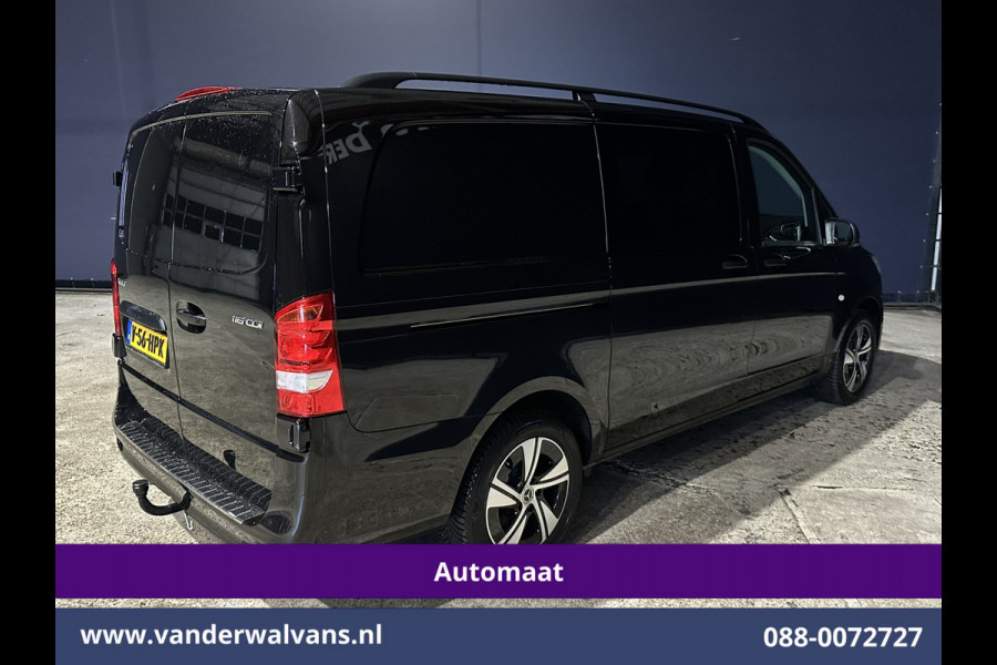 Mercedes-Benz Vito 116 CDI 164pk 9G-Tronic Automaat L2H1 Dubbele Cabine Fabrieksgarantie Euro6 Airco | 2x zijdeur | 5-Zits | 360 graden Camera | Na LED, LM velgen, 2500kg Trekhaak, Adaptieve Cruisecontrol, Parkeersensoren, Isofix, MBUX