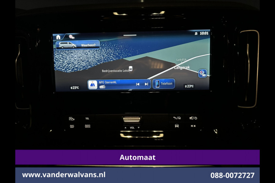 Mercedes-Benz Vito 116 CDI 164pk 9G-Tronic Automaat L2H1 Dubbele Cabine Fabrieksgarantie Euro6 Airco | 2x zijdeur | 5-Zits | 360 graden Camera | Na LED, LM velgen, 2500kg Trekhaak, Adaptieve Cruisecontrol, Parkeersensoren, Isofix, MBUX