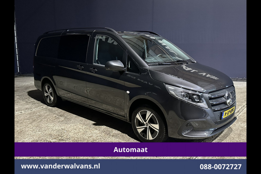Mercedes-Benz Vito 116 CDI 164pk 9G-Tronic Automaat L2H1 Dubbele Cabine Fabrieksgarantie Euro6 Airco | 2x zijdeur | 5-Zits | 360 graden Camera | Na LED, LM velgen, 2500kg Trekhaak, Adaptieve Cruisecontrol, Parkeersensoren, Isofix, MBUX
