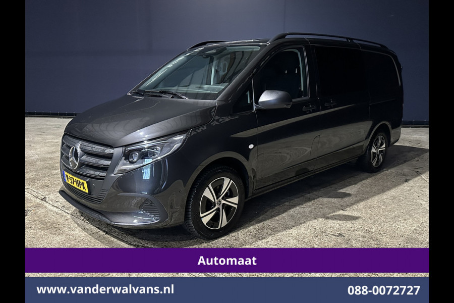 Mercedes-Benz Vito 116 CDI 164pk 9G-Tronic Automaat L2H1 Dubbele Cabine Fabrieksgarantie Euro6 Airco | 2x zijdeur | 5-Zits | 360 graden Camera | Na LED, LM velgen, 2500kg Trekhaak, Adaptieve Cruisecontrol, Parkeersensoren, Isofix, MBUX