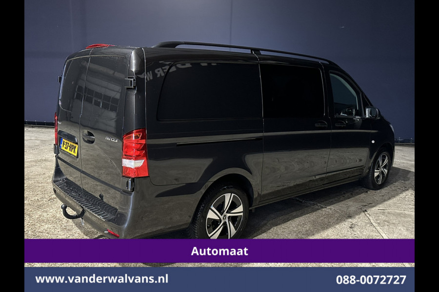 Mercedes-Benz Vito 116 CDI 164pk 9G-Tronic Automaat L2H1 Dubbele Cabine Fabrieksgarantie Euro6 Airco | 2x zijdeur | 5-Zits | 360 graden Camera | Na LED, LM velgen, 2500kg Trekhaak, Adaptieve Cruisecontrol, Parkeersensoren, Isofix, MBUX