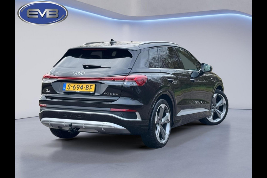 Audi Q4 e-tron 40 S 300 pk edition 77 kWh, SOH 92,5 %, 1 e eigenaar, 2 X S line, 21 ", Electrische trekhaak, NL auto met nap
