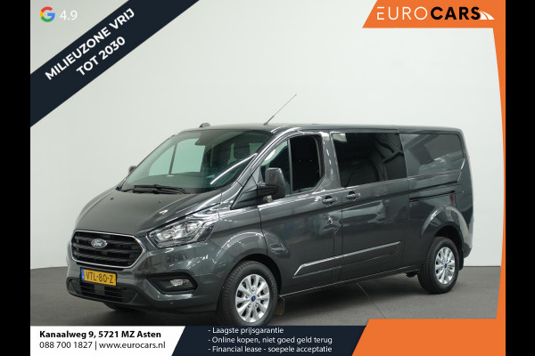 Ford Transit Custom 300 2.0 TDCI L2H1 Limited Dubbele Cabine Automaat Navigatie Airco 2 Schuifdeuren Trekhaak PDC  Carplay  DAB