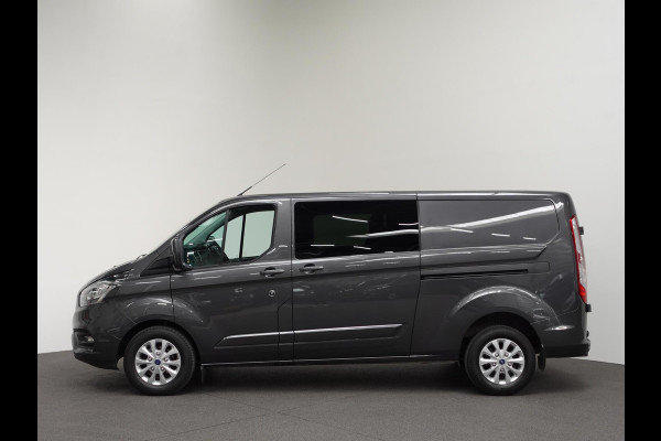 Ford Transit Custom 300 2.0 TDCI L2H1 Limited Dubbele Cabine Automaat Navigatie Airco 2 Schuifdeuren Trekhaak PDC  Carplay  DAB