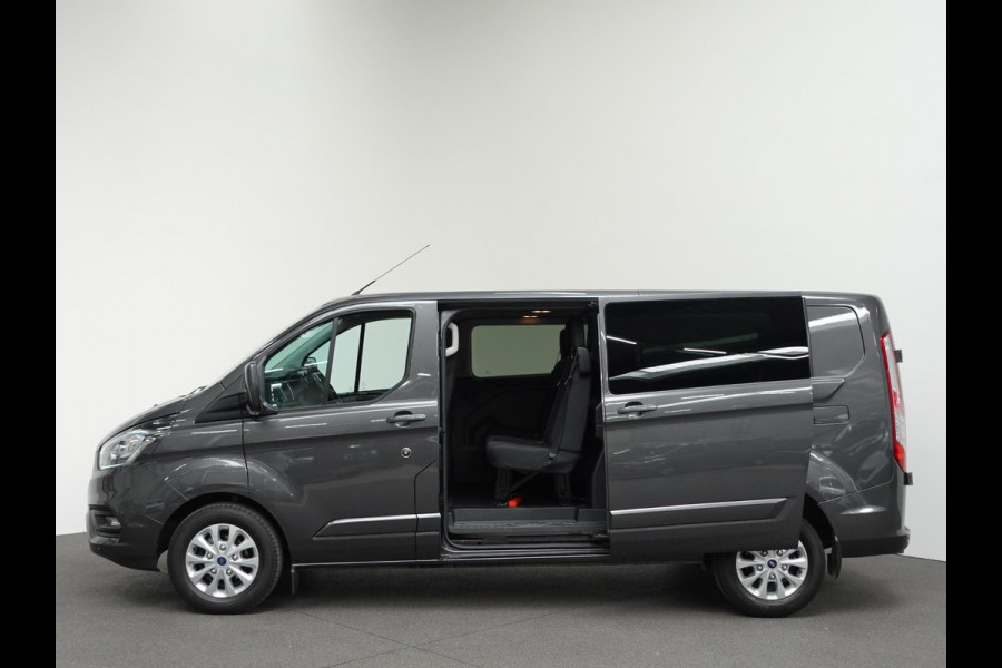 Ford Transit Custom 300 2.0 TDCI L2H1 Limited Dubbele Cabine Automaat Navigatie Airco 2 Schuifdeuren Trekhaak PDC  Carplay  DAB