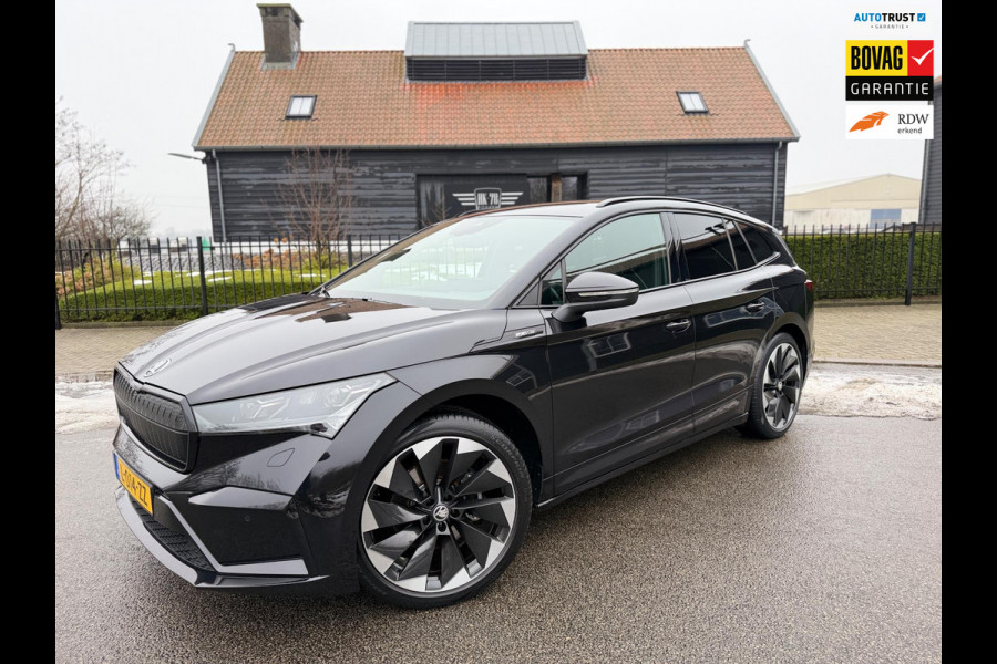 Škoda ENYAQ iV 60 SPORTLINE BLACK-EDITION LEDER APPLE CARPLAY|ANDROID NAVI CLIMATE, TREKHAAK