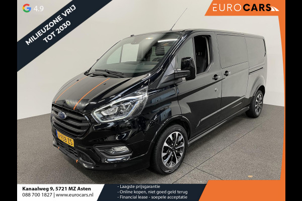 Ford Transit Custom 2.0 TDCI L2H1 Limited Sport Dubbele Cabine Airco Cruise Control Navi Trekhaak 2x schuifdeur apk t/m 10-12-'26