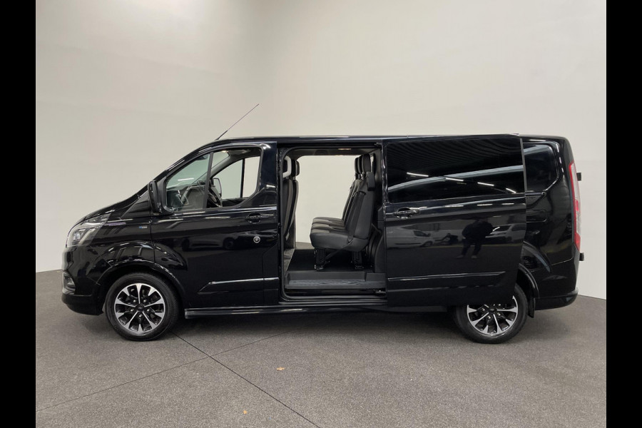 Ford Transit Custom 2.0 TDCI L2H1 Limited Sport Dubbele Cabine Airco Cruise Control Navi Trekhaak 2x schuifdeur apk t/m 10-12-'26