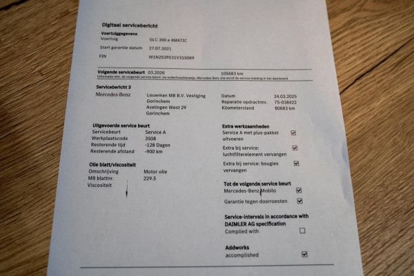 Mercedes-Benz GLC 300e 4MATIC Plug-in Business Solution|Prijs rijklaar incl 12 mnd garantie|Leder+Memory Blindspot Navi