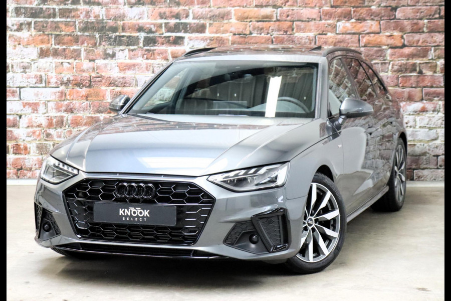 Audi A4 Avant 35 TFSI S Edition Competition Automaat / Panoramadak / Optic Black / Adaptieve Cruise Control / 18 Inch / LED / Stoelverwarming / Navigatiesysteem / Achteruitrijcamera / Extra Getint Glas / Climate Control