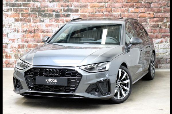 Audi A4 Avant 35 TFSI S Edition Competition Automaat / Panoramadak / Optic Black / Adaptieve Cruise Control / 18 Inch / LED / Stoelverwarming / Navigatiesysteem / Achteruitrijcamera / Extra Getint Glas / Climate Control