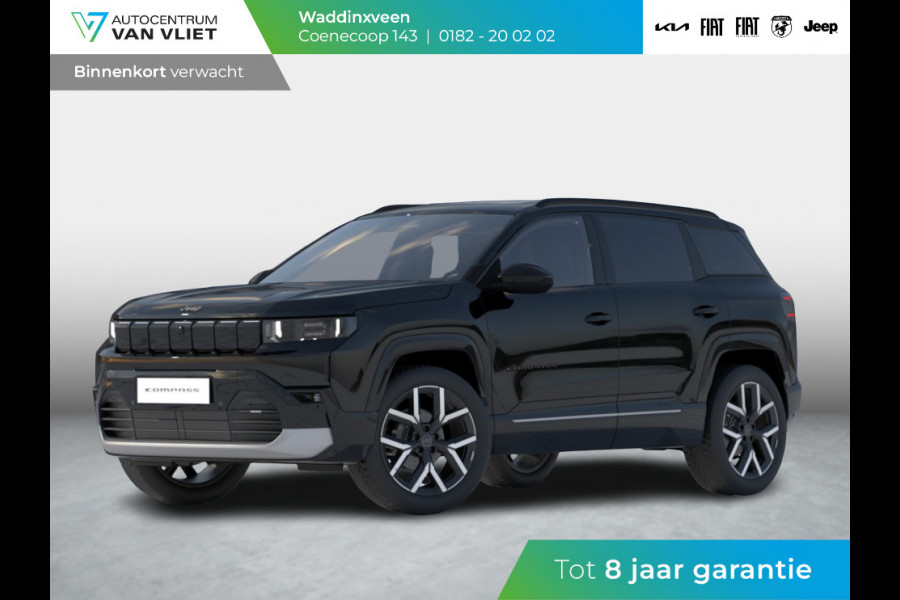 Jeep Compass First Edition 74 kWh | Adapt. Cruise | Camera | Carplay | 20" | Elektr. A-Klep | Navi | Winter Pack | Schuif/Kanteldak | Premium Pack | Conv. Pack | Warmtepomp