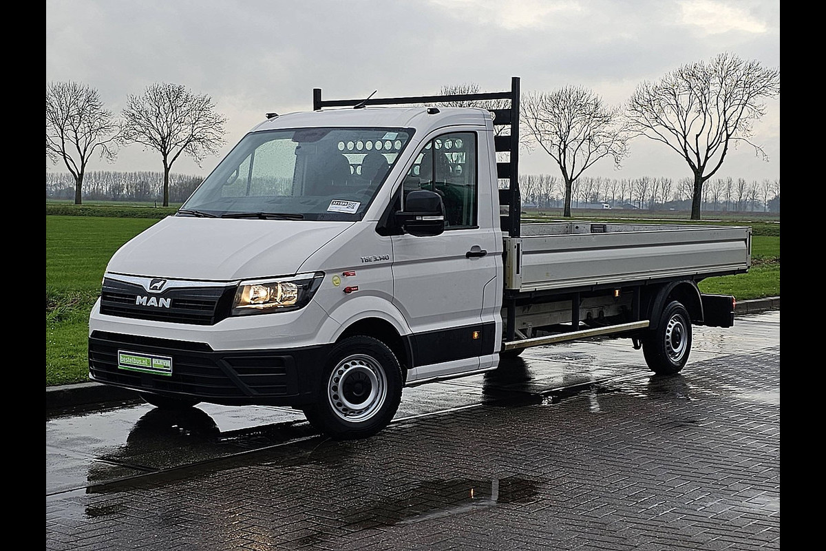 MAN TGE 35 2.0 L3 Open-Laadbak Trekhaak Airco 3-Zits Navi 140Pk Euro6!