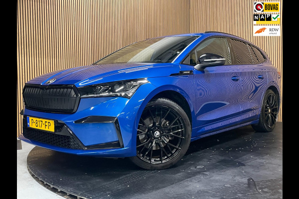 Škoda ENYAQ iV 60 Sportline|SOH 89%|AFN.TREKHAAK|KUIPSTOEL|CARPLAY/ANDROID|CAMERA|ACC|STOEL+STUURVERW.|IN.BTW|NL-AUTO|1e EIG.|NAP|