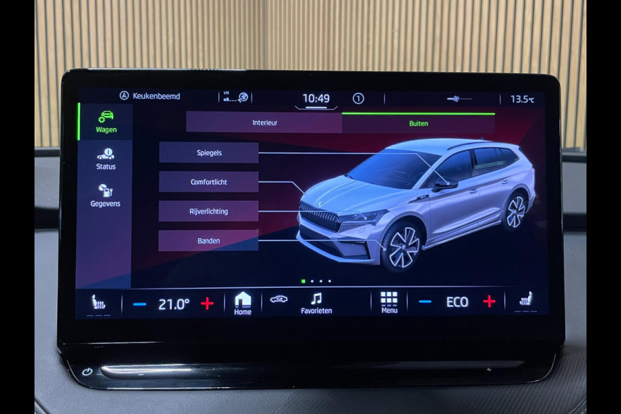 Škoda ENYAQ iV 60 Sportline|SOH 89%|AFN.TREKHAAK|KUIPSTOEL|CARPLAY/ANDROID|CAMERA|ACC|STOEL+STUURVERW.|IN.BTW|NL-AUTO|1e EIG.|NAP|