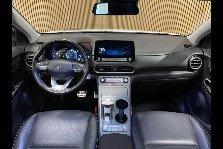 Hyundai Kona EV Premium 64 kWh|GROTE ACCU|100%SOH|FACELIFT|3-FASE|TREKH|DAK|HUD|LEDER|ACC|STUURVERW|STOELVERW+VENT|CAMERA|CARPLAY|