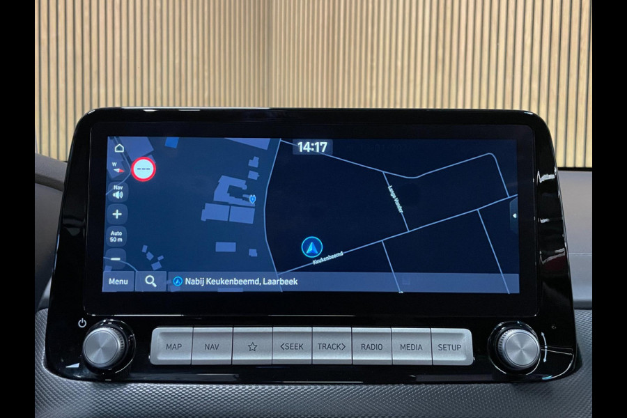 Hyundai Kona EV Premium 64 kWh|GROTE ACCU|100%SOH|FACELIFT|3-FASE|TREKH|DAK|HUD|LEDER|ACC|STUURVERW|STOELVERW+VENT|CAMERA|CARPLAY|