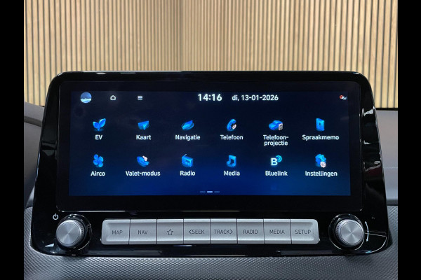 Hyundai Kona EV Premium 64 kWh|GROTE ACCU|100%SOH|FACELIFT|3-FASE|TREKH|DAK|HUD|LEDER|ACC|STUURVERW|STOELVERW+VENT|CAMERA|CARPLAY|