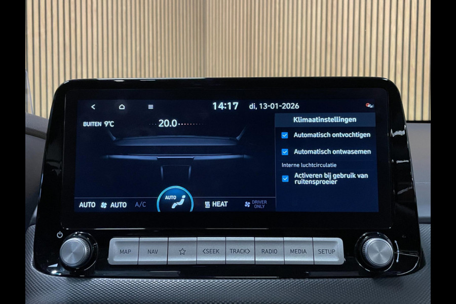 Hyundai Kona EV Premium 64 kWh|GROTE ACCU|100%SOH|FACELIFT|3-FASE|TREKH|DAK|HUD|LEDER|ACC|STUURVERW|STOELVERW+VENT|CAMERA|CARPLAY|