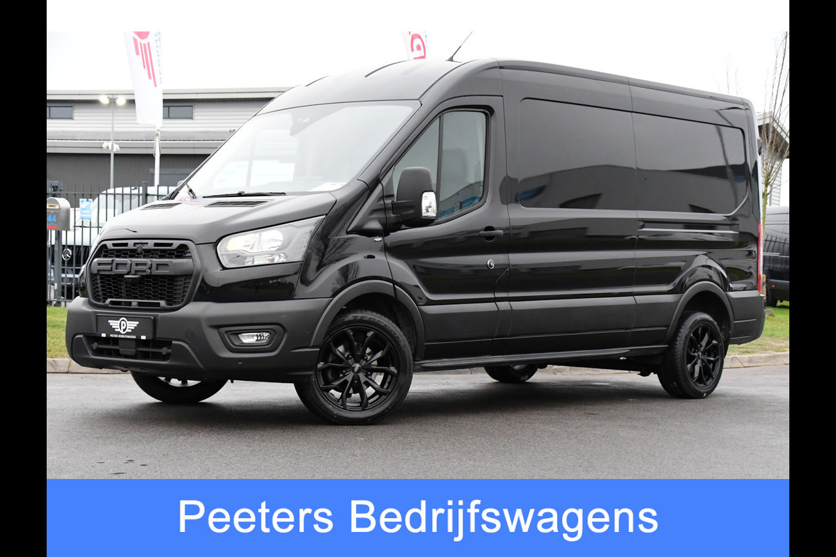 Ford Transit 350 2.0 TDCI L3H2 Black Edition Camera, Adaptieve Cruise, 170pk, Carplay, NAVI Automaat, Sensoren, Trekhaak, Uniek!