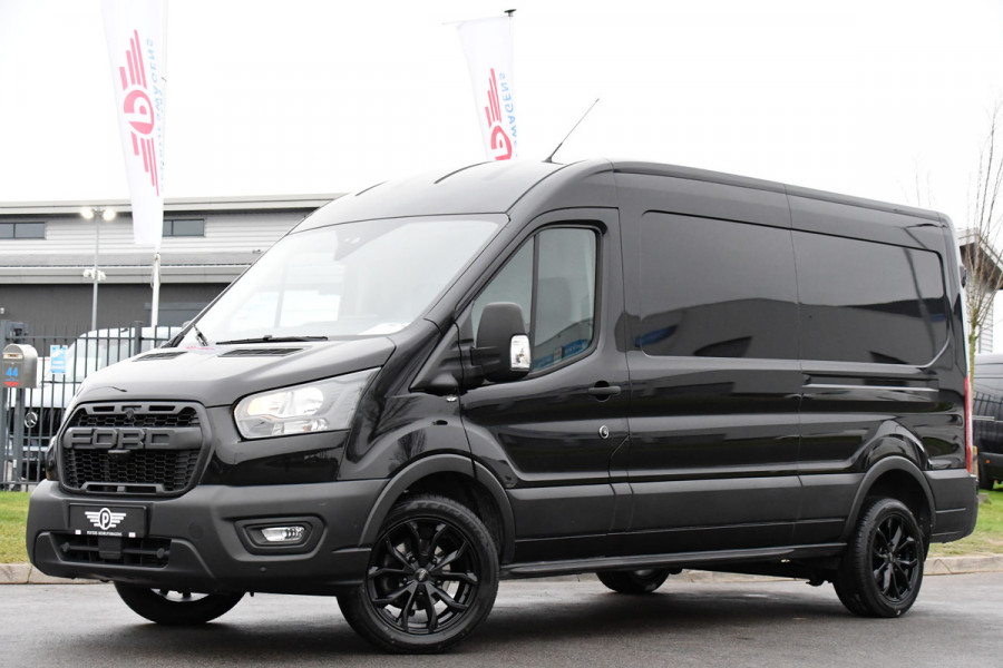 Ford Transit 350 2.0 TDCI L3H2 Black Edition Camera, Adaptieve Cruise, 170pk, Carplay, NAVI Automaat, Sensoren, Trekhaak, Uniek!