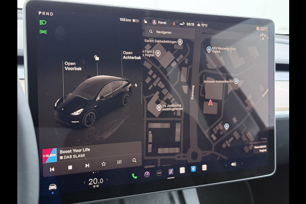 Tesla Model Y Performance 535pk AWD 75kWh SOH 95% Warmtepomp Panoramadak Navi Ecc Leder Lmv 21" Keyless Led Elek.Achterklep Memory Stoel+Stuurverwarming AMD-Ryzen­™-Processor 1e Eigenaar Origineel Nederlandse Auto Fabrieksgarantie tot 14-12-2027 Batterij en Motorgarantie tot 14-12-2031/192.000km