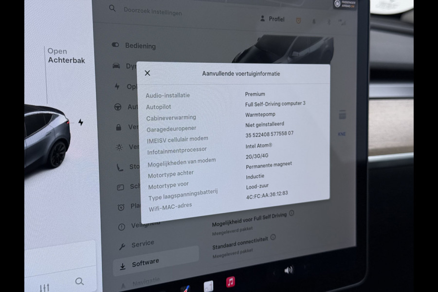 Tesla Model Y 514pk Long Range AWD 75kWh SOH 92% Matrix-Led Lmv 20" Warmtepomp Leer Navi Ecc Premium Audio Stoel+Stuurverwarming Autopilot 3.0 Memory Matrix Led Intel Atom® Processor Homelink 5 Achterbank verwarmd 4WD 1.600KG Trekvermogen tot 210kw DC laden € 75.000 nieuw!