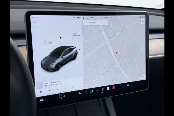 Tesla Model Y 514pk Long Range AWD 75kWh SOH 92% Matrix-Led Lmv 20" Warmtepomp Leer Navi Ecc Premium Audio Stoel+Stuurverwarming Autopilot 3.0 Memory Matrix Led Intel Atom® Processor Homelink 5 Achterbank verwarmd 4WD 1.600KG Trekvermogen tot 210kw DC laden € 75.000 nieuw!