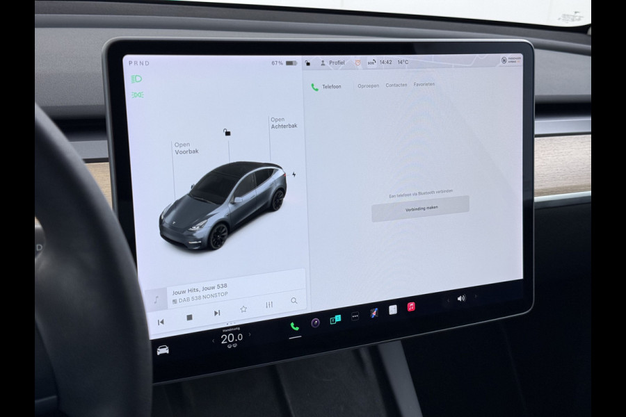 Tesla Model Y 514pk Long Range AWD 75kWh SOH 92% Matrix-Led Lmv 20" Warmtepomp Leer Navi Ecc Premium Audio Stoel+Stuurverwarming Autopilot 3.0 Memory Matrix Led Intel Atom® Processor Homelink 5 Achterbank verwarmd 4WD 1.600KG Trekvermogen tot 210kw DC laden € 75.000 nieuw!