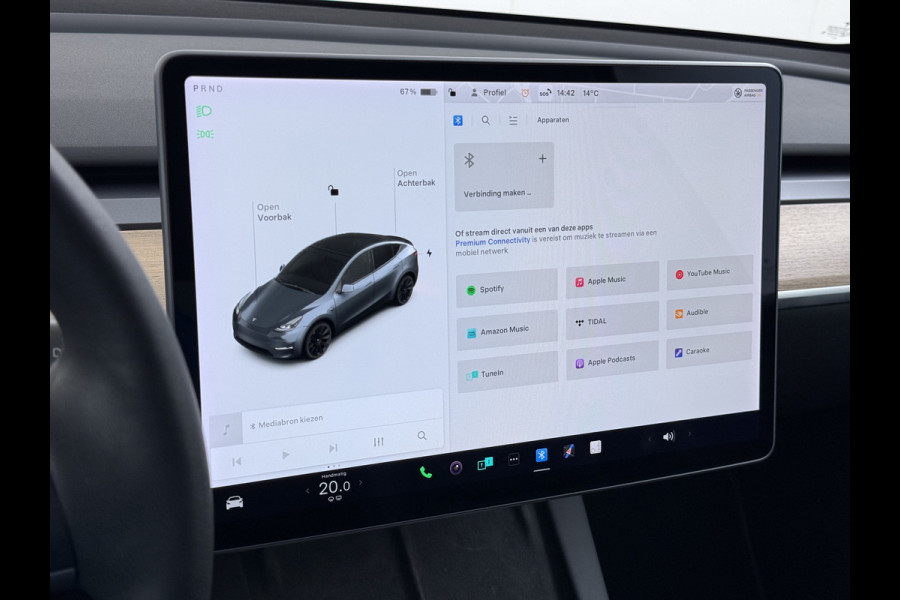 Tesla Model Y 514pk Long Range AWD 75kWh SOH 92% Matrix-Led Lmv 20" Warmtepomp Leer Navi Ecc Premium Audio Stoel+Stuurverwarming Autopilot 3.0 Memory Matrix Led Intel Atom® Processor Homelink 5 Achterbank verwarmd 4WD 1.600KG Trekvermogen tot 210kw DC laden € 75.000 nieuw!