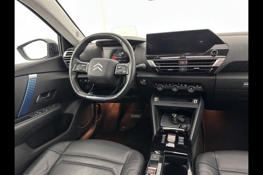 Citroën Ë-C4 Shine Pack Business 50 kWh [ 3-Fase ] {SOH-94%} (INCL-BTW) *PANO | HEAD-UP | LEATHER | FULL-LED | DIGI-COCKPIT | MASSAGE-HEATED-COMFORTSEATS | KEYLESS | DAB+ | NAVI-FULLMAP | ECC | LANE-ASSIST | PDC | CRUISE | 18''ALU*