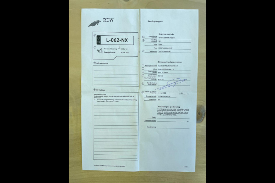 Ford Mustang Mach-E RWD 75 kWh|93,5% SOH|AFN. TREKHAAK|LEDER|ACC|B&O AUDIO|360 CAMERA|CARPLAY|STOEL-, STUURVERW.|NL-AUTO|1e EIG.|