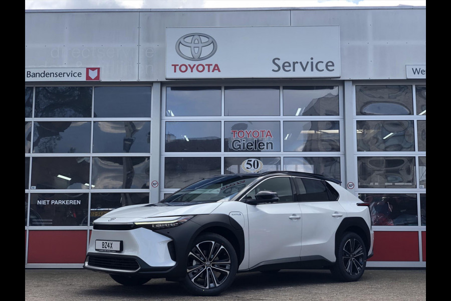 Toyota Bz4x 71,4 kWh 3-Fase Premium Bi-Tone + Panoramisch dak | JBL, Dodehoekherkenning, Leer, Parkeersensoren, Eerste eigenaar