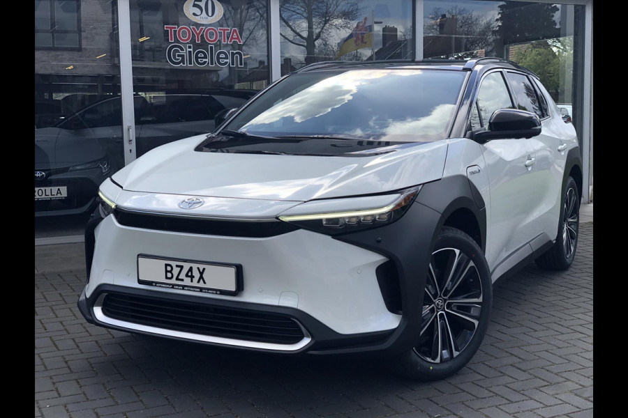 Toyota Bz4x 71,4 kWh 3-Fase Premium Bi-Tone + Panoramisch dak | JBL, Dodehoekherkenning, Leer, Parkeersensoren, Eerste eigenaar