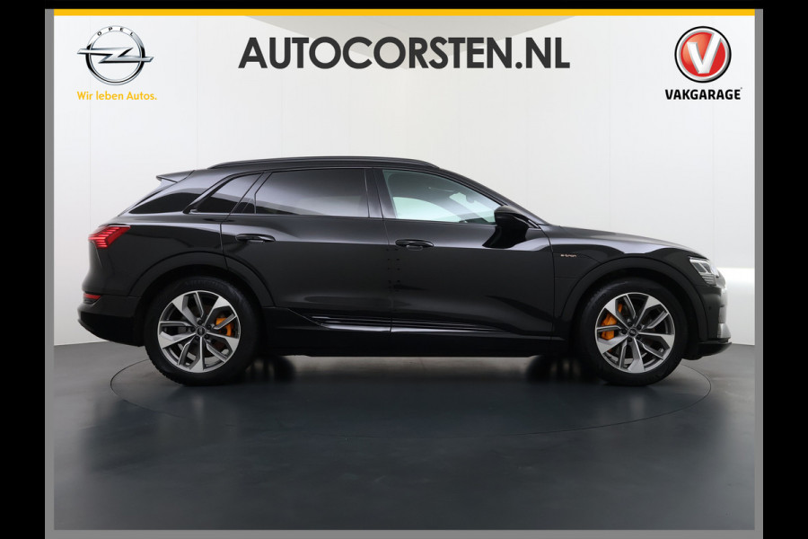 Audi e-tron 55 Quattro 95kWh 408PK Elektr.Leer+Verwarmd Pano-Dak Trekhaak Luchtvering Adap.Cruise Navi Ecc Stoelverwarming Business edition  SOH 93% LED Lmv Elek.Achterklep Privacy Glas Keyless Zwarte Hemel 1e Eigenaar 1.800KG Trekgewicht Zeer compleet! Volledig Dealer Onderhouden, net Beurt gehad bij Audi!
