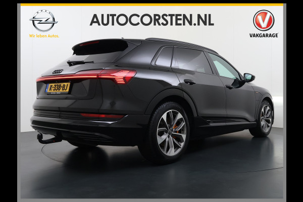 Audi e-tron 55 Quattro 95kWh 408PK Elektr.Leer+Verwarmd Pano-Dak Trekhaak Luchtvering Adap.Cruise Navi Ecc Stoelverwarming Business edition  SOH 93% LED Lmv Elek.Achterklep Privacy Glas Keyless Zwarte Hemel 1e Eigenaar 1.800KG Trekgewicht Zeer compleet! Volledig Dealer Onderhouden, net Beurt gehad bij Audi!