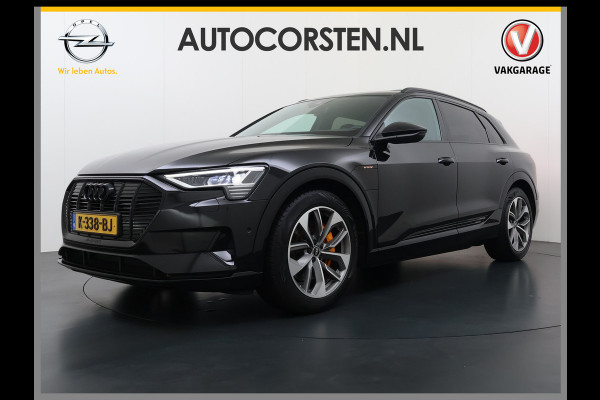 Audi e-tron 55 Quattro 95kWh 408PK Elektr.Leer+Verwarmd Pano-Dak Trekhaak Luchtvering Adap.Cruise Navi Ecc Stoelverwarming Business edition  SOH 93% LED Lmv Elek.Achterklep Privacy Glas Keyless Zwarte Hemel 1e Eigenaar 1.800KG Trekgewicht Zeer compleet! Volledig Dealer Onderhouden, net Beurt gehad bij Audi!