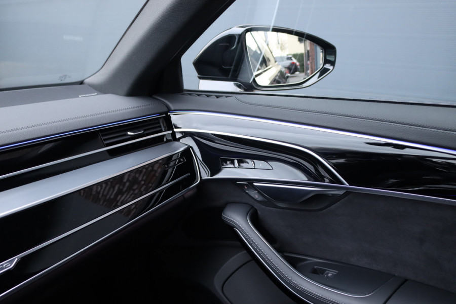 Audi A8 60 TFSI e Quattro S-Line | Luchtvering | ACC | Bang&Olufsen | Massage | Stoelventilatie | HUD | Zonnerollo's | Soft-Close | Hulppakket Tour + Plus | Voorklimatisering | Matrix-LED | Contourstoelen voor |
