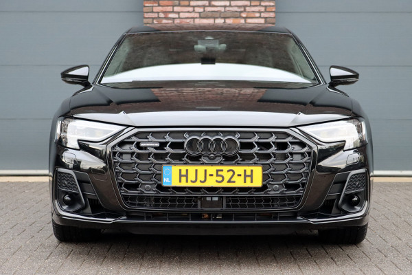 Audi A8 60 TFSI e Quattro S-Line | Luchtvering | ACC | Bang&Olufsen | Massage | Stoelventilatie | HUD | Zonnerollo's | Soft-Close | Hulppakket Tour + Plus | Voorklimatisering | Matrix-LED | Contourstoelen voor |