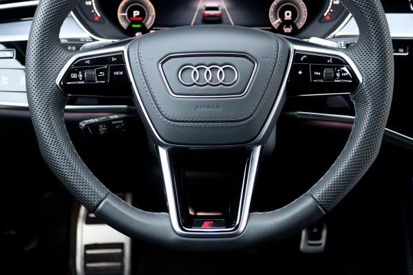 Audi A8 60 TFSI e Quattro S-Line | Luchtvering | ACC | Bang&Olufsen | Massage | Stoelventilatie | HUD | Zonnerollo's | Soft-Close | Hulppakket Tour + Plus | Voorklimatisering | Matrix-LED | Contourstoelen voor |