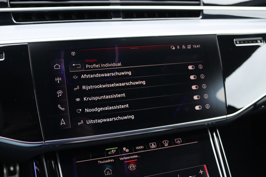Audi A8 60 TFSI e Quattro S-Line | Luchtvering | ACC | Bang&Olufsen | Massage | Stoelventilatie | HUD | Zonnerollo's | Soft-Close | Hulppakket Tour + Plus | Voorklimatisering | Matrix-LED | Contourstoelen voor |