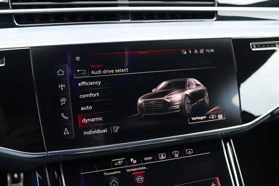 Audi A8 60 TFSI e Quattro S-Line | Luchtvering | ACC | Bang&Olufsen | Massage | Stoelventilatie | HUD | Zonnerollo's | Soft-Close | Hulppakket Tour + Plus | Voorklimatisering | Matrix-LED | Contourstoelen voor |