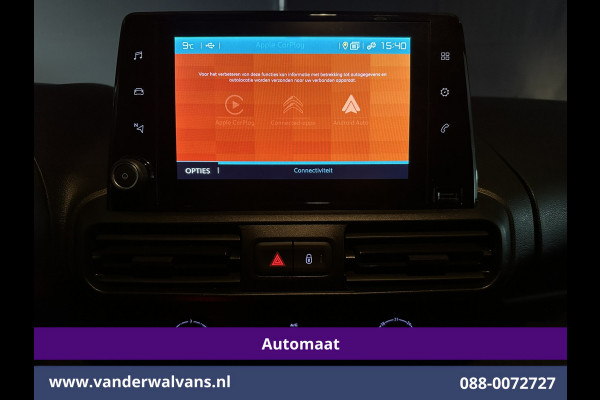 Citroën Berlingo 1.2 PureTech 131pk Automaat L1H1 Inrichting Euro6 Airco | 3-Zits | Camera | Navigatie | Apple Carplay Android Auto, Cruisecontrol, Parkeersensoren, Bijrijdersbank