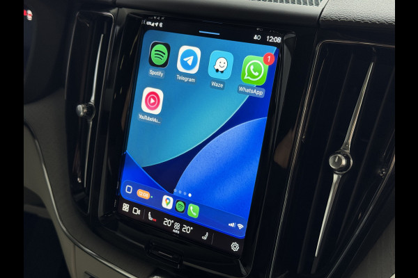 Volvo XC60 2.0 T6 350 PK CREME.LEER PHEV SCHUIFDAK AWD ULTRA BRIGHT LONG RANGE PANO HARMAN/KARDON HEADUP ELEK.KLEP phev . panorama pano