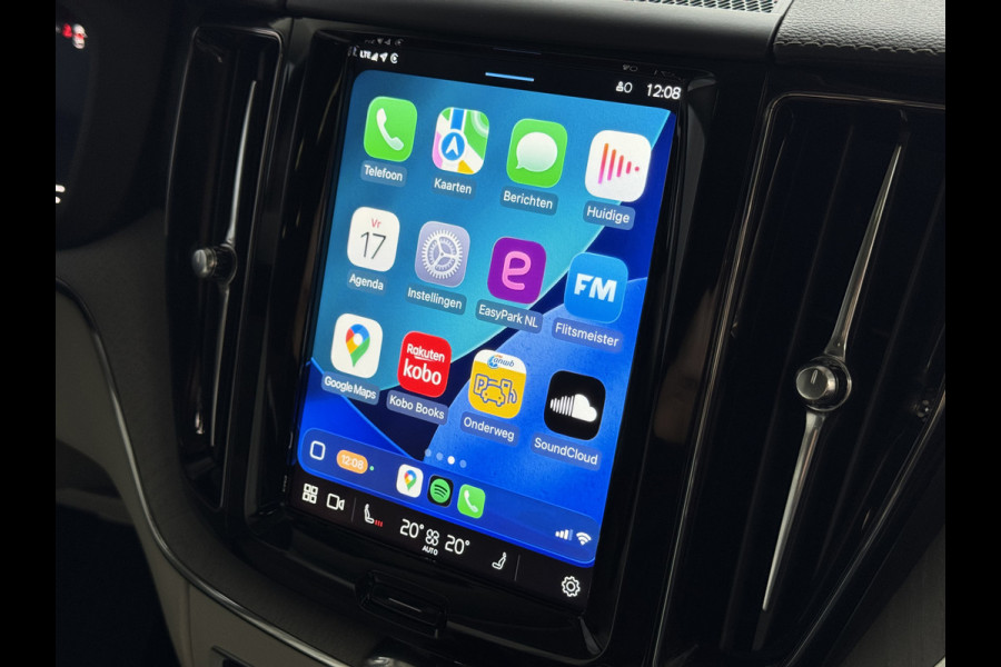 Volvo XC60 2.0 T6 350 PK CREME.LEER PHEV SCHUIFDAK AWD ULTRA BRIGHT LONG RANGE PANO HARMAN/KARDON HEADUP ELEK.KLEP phev . panorama pano